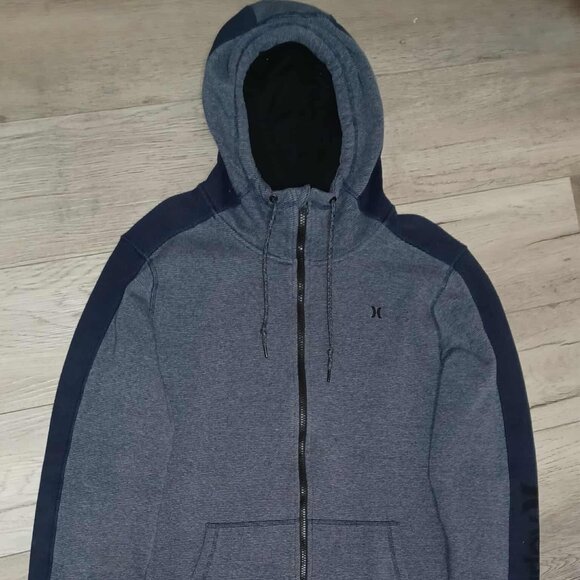 Men's Classic Hurley Large Hoodie with Drawstrings and Zipper Inside Fleece - Picture 1 of 7
